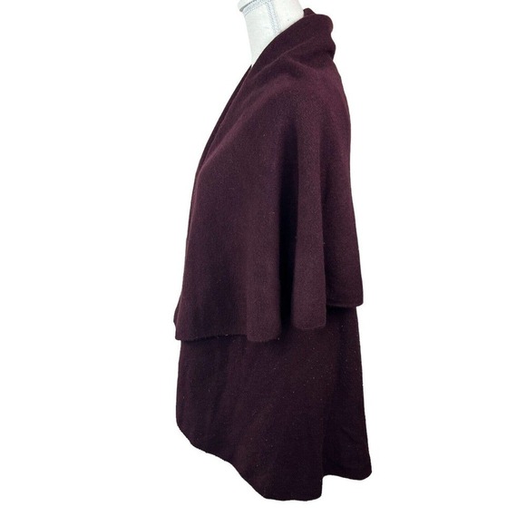 Unbranded Plum Purple Waterfall Shawl Vest Cardigan One Size Reversible - Picture 2 of 14